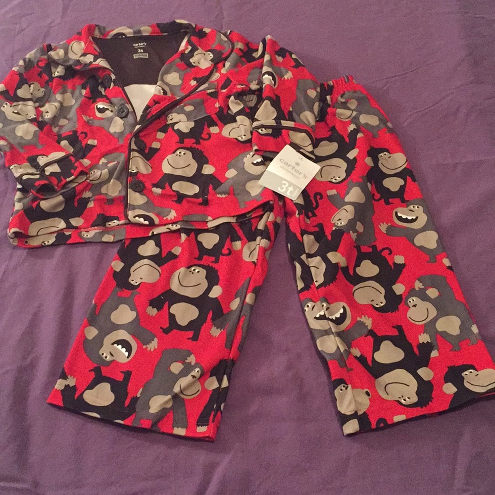 NWT little boy monkey pajamas
